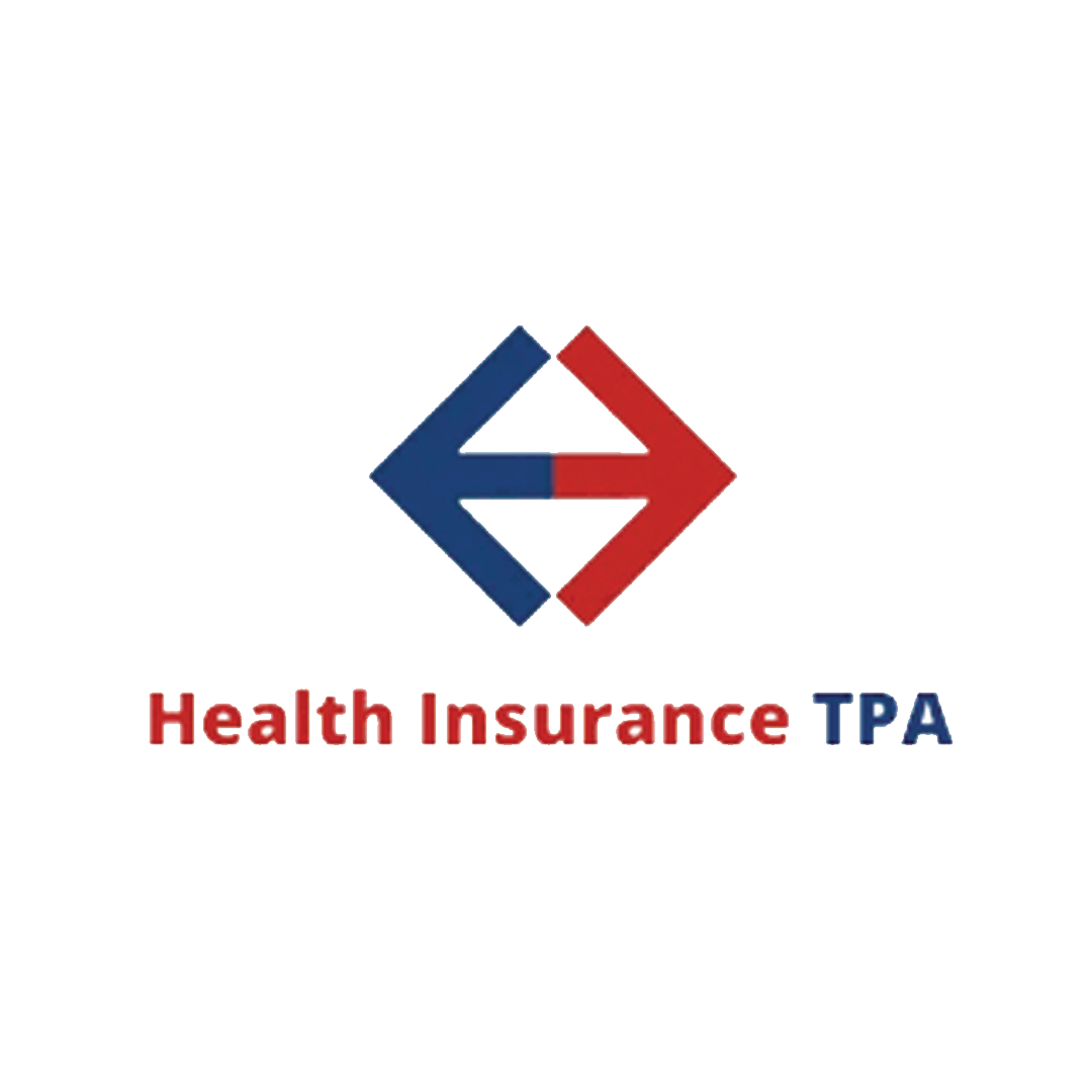 Health Insurance TPA logo with red and blue arrows